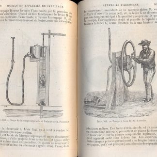 Gravures de l'almanach du bon jardinier. Contenant: principes de botanique; Marcottes, boutures, greffes, taille des arbre; Appareils de la culture forcee; Constructions et chauffage des serres....