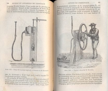 Gravures de l'almanach du bon jardinier. Contenant: principes de botanique; Marcottes, boutures, greffes, taille des arbre; Appareils de la culture forcee; Constructions et chauffage des serres....