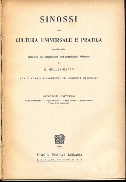 Sinossi della cultura universale pratica. Compilata sulla "Bibliotek des allgemeinen und practischen Wissens".