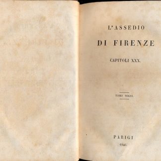 L'assedio di Firenze. 3° vol.