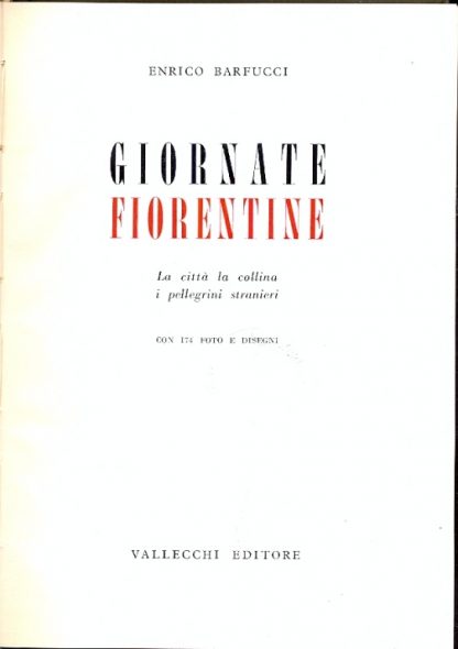 Giornate fiorentine. La citta', la collina , i pellegrini stranieri.