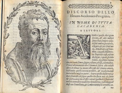 Mondi Celesti, Terrestri, et Infernali, de gli Accademici Pellegrini. Mondo piccolo, grande, misto, visibile, imaginato , de pazzi et massimo. Inferno de gli Scolari, de Mal maritati, delle puttane e ruffiani, soldati e capitani poltroni, dottor cattivi, legisti, artisti, de gli usurai, de poeti e compositori ignoranti.