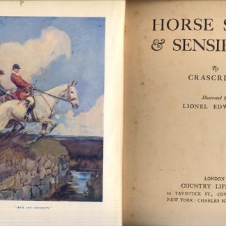 Horse Sense & Sensibility.Illustrated Lionel Adwards.