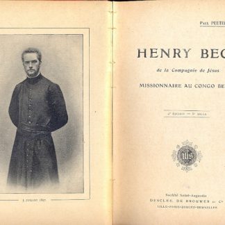 Henry Beck de la Compagnie de Jesus Missionnaire au Congo Belge.