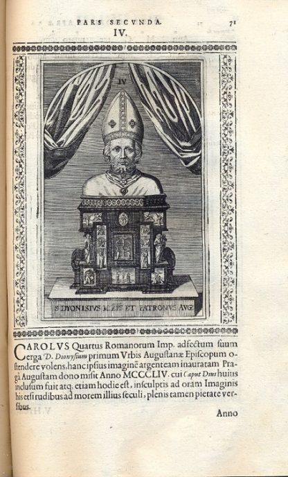 Basilica SS. Udalrici et Arae Imperialis Monasterii Ord. S. Benedicti Augustae Vindel. Historice descripta atq aeneis figuris illustrata. Cum brevi chronico eiusdem usquè ad nostra tempora, curis secundis et auspicys. Rndissimi & Amplissimi in Christo P. ac. D. Dni Bernardi Monastery èiusdem abbatis S. Caesarea Maiestatis Capellani.