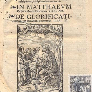 In Matthaeum de Gloria et honore. Filii hominis. De Glorificatione Trinitatis et processione Spiritus Sancti.