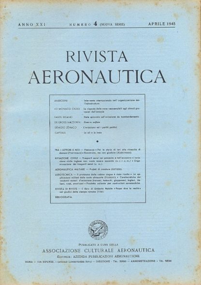 Rivista aeronautica. Rivista mensile, nuova serie.