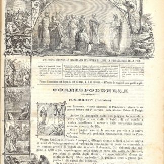 Le Missioni Cattoliche, bullettino settimanale illustrato dell'Opera di Lione - La propagazione della fede.