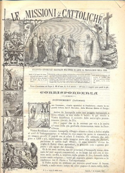 Le Missioni Cattoliche, bullettino settimanale illustrato dell'Opera di Lione - La propagazione della fede.