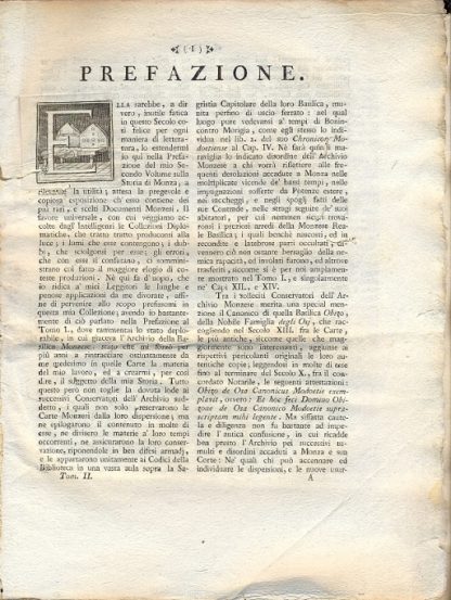 Memorie storiche di Monza e sua corte. Opera divisa in tre volumi ed ornata di tavole incise in rame. Volume II.