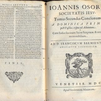 Concionum. Cum Indice locorum Sacrae Scripturae, & rerum memorabilium.