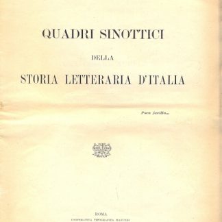 Quadri sinottici della storia letteraria d'Italia.