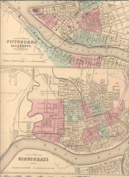 Carte geografiche di Stati e Città dell'America.