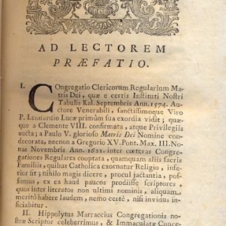 De Scriptoribus Congregationis Clericorum Regularium Matris Dei.