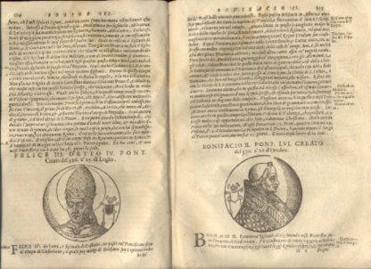 Le Vite dei Sommi Pontefici, dal Salvator Nostro sino a Paolo II. Accresciute con quelle de Papi Moderni da Sisto Quarto fino ad Alessandro VII , regnante. Con le annotazioni del Panuinio e con la Cronologia Ecclesiastica dell'istesso, ampliata da Bartolomeo Dionigi, da Lauro Testa, da Francesco Tomasuccio, e dal sudetto Bagatta, fino all'anno 1663. Aggiuntovi anco in questa ultima impressione la vita del Platina scritta diffusamente dal Sign. Nicolangelo Caferri. Con i nomi, cognomi e patrie di tutti li cardinali, e tre copiose tavole; una de' Papi, la seconda de' Cardinali, e la terza delle Cose Notabili.