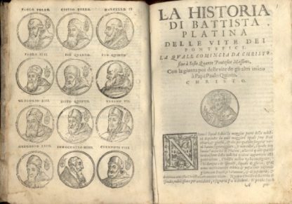 Historia delle Vite dei Sommi Pontefici, la quale comincia da Christo Redentor Nostro, sino a Sisto Quarto Pontefice Massimo; con la gionta delle vite, che mancavano, cioè di Greg: XIII , di Sisto V, Urbano VII, Gregorio XIIII, Innocentio IX, Clemente VIII, di Leone XI fino al presente Paolo V. Con la Cronologia Ecclesiastica scritta da Onofrio Panuino e tradotta nuovamente in lingua italiana dall'istesso Padre. Con i Nomi, Cognomi, Patrie e Titoli di tutti i Cardinali sino al presente giorno.