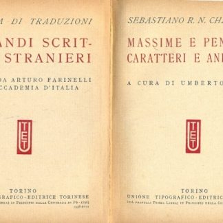 Massime e pensieri. Caratteri e aneddoti. A cura di Umberto Renda.