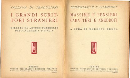 Massime e pensieri. Caratteri e aneddoti. A cura di Umberto Renda.