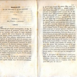 Dialoghi d'un vecchio e d'un giovine a mezzo l'anno 1848.