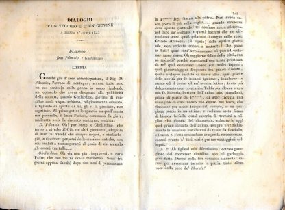 Dialoghi d'un vecchio e d'un giovine a mezzo l'anno 1848.