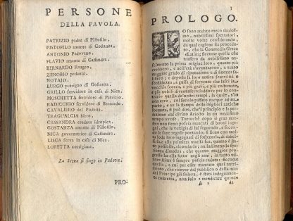 Raccolta di composizioni teatrali italiane: La Calandria, La Catrina, La Idropica, La Suocera, Gli Straccioni. Tomo primo.