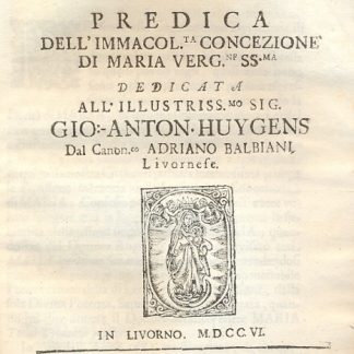L'Innocenza Purissima, predica dell'Immacolata Concezione di Maria Vergine.
