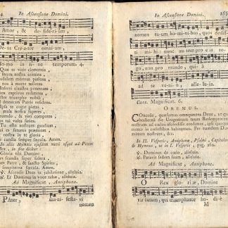 Epitomae antiphonarii romani, seu vesperale pro cunctis anni diebus, in quo continetur antiphonae, psalmi, capituale, hymni, commemorationes, orationes, e completorium. Cum Officio Sanctorum novissime a Summis Pontificibus usque ad Pium VI concessis, quae suis locis inserta reperiuntur.