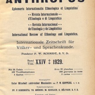 Revue Internationale d'Ethnologie et de Linguistique Anthropos.