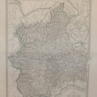 Carta delle Provincie di Torino, Cuneo, Novara, Alessandria e Pavia.