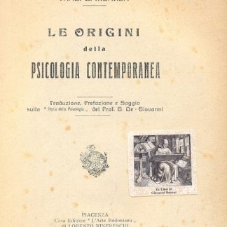 Le origini della psicologia contemporanea.