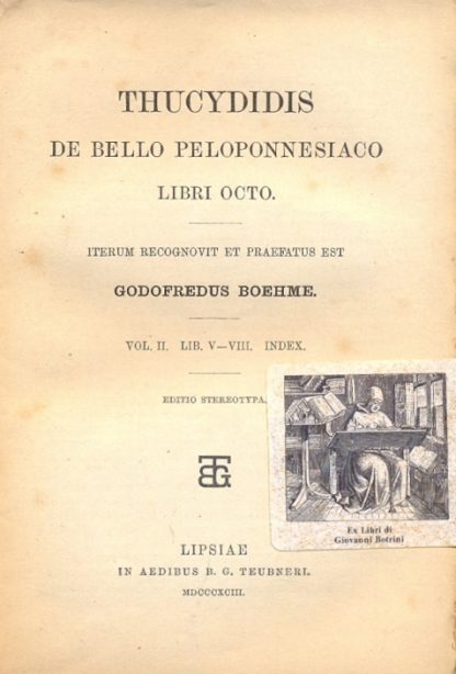 De bello Peloponnesiaco, libri octo. Vol. II: Lib. V-VIII.