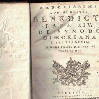 De Synodo Dioecesana. Libri tredecim. In duos tomo distributi.