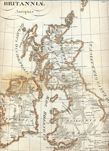Carta geografica - Insulae Britanniae antiquae.