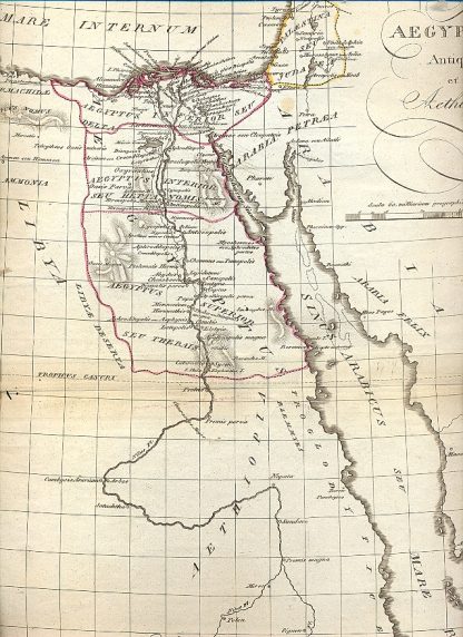 Carta geografica - Aegyptus antiqua et Aethiopia.