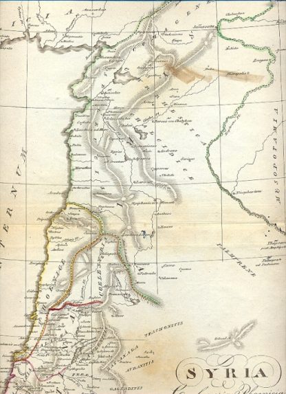 Carta geografica - Syria Coelesyria Phoenicia et Palaestina.