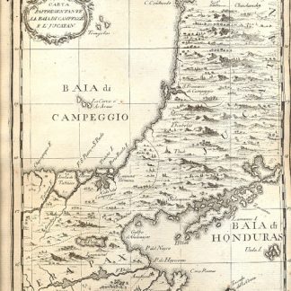 Atlante dell'America contenente le migliori carte geografiche: Carta rappresentante la Baia di Campeggio e l'Jucatan.