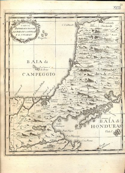 Atlante dell'America contenente le migliori carte geografiche: Carta rappresentante la Baia di Campeggio e l'Jucatan.