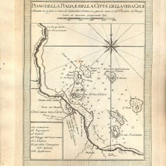 Atlante dell'America contenente le migliori carte geografiche: Piano della Rada e della città della Vera Cruz.