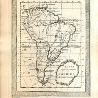 Atlante dell'America contenente le migliori carte geografiche: Carta rappresentante l'America Meridionale.