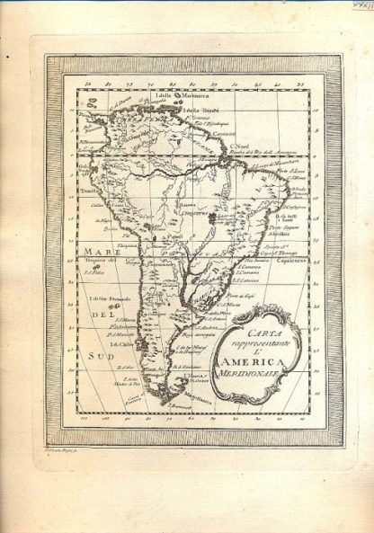 Atlante dell'America contenente le migliori carte geografiche: Carta rappresentante l'America Meridionale.