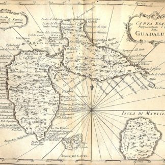 Atlante dell'America contenente le migliori carte geografiche: carta esatta rappresentante l'Isola della Guadalupa.