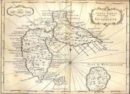 Atlante dell'America contenente le migliori carte geografiche: carta esatta rappresentante l'Isola della Guadalupa.