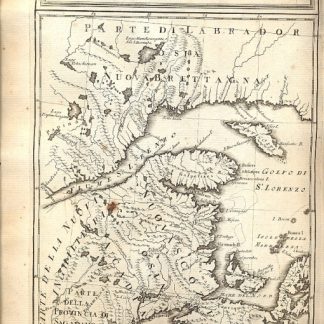 Atlante dell'America contenente le migliori carte geografiche: Carta rappresentante il Golfo del fiume S. Lorenzo.