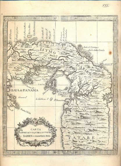 Atlante dell'America contenente le migliori carte geografiche: Carta rappresentante l'Istmo di Darien o sia di Panama.
