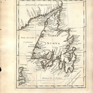 Atlante dell'America contenente le migliori carte geografiche: Nuova e corretta carta dell'Isola di Terra Nuova.