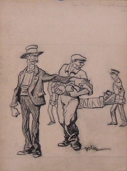 Caricatura allegorica Prima Guerra Mondiale.