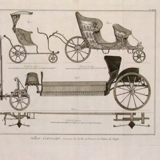 Sellier - Carossier, carosses de jardin et vource ou voiture de chasse.