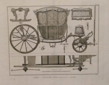 Sellier - Carossier, berline ou vis a vis a deux fonds.