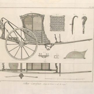 Sellier - Carossier, chaise de poste a cul de singe.