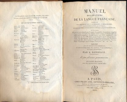 Manuel des amateurs de la langue francaise, contenant des solutions sur l'ètymologie, l'orthografie, la prononciation, la syntaxe, et sur les principales difficultès de la langue francaise, ecc.